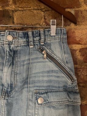 Free People We The Free Denim Cargo Mini Skirt